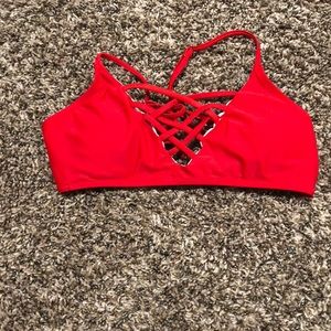 shein red bikini top